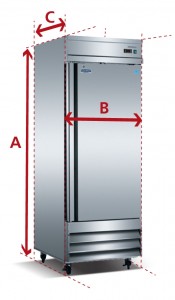 Refrigerator dimensions
