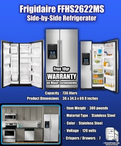 Frigidaire FFHS2622MS Side-by-Side Refrigerator - Infographic
